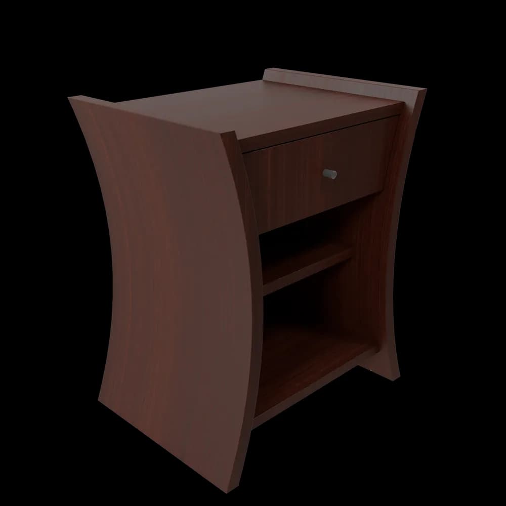 Bedside Table African Cherry 2