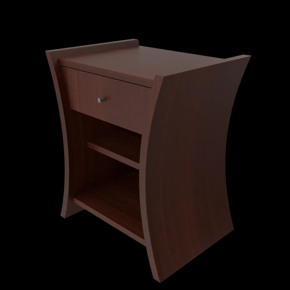 Bedside Table African Cherry 3
